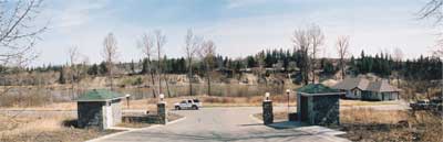 Entrance to subdivision - driving in. Riverfront Walks - Beautiful Waterfront Lots in Quesnel, BC